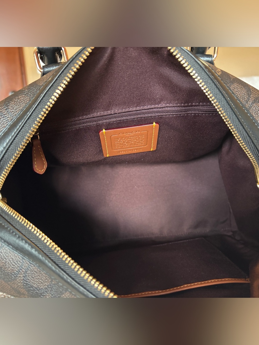 Coach Outlet Large Rowan in Maple Signature - Picture 6 of 6